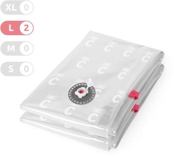 Vákuumzsák Tömörítő készlet 2 vákuum tároló táskából Aspispace táska L - 80 x 100 cm