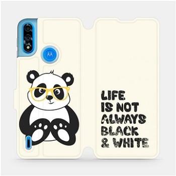 Flipové pouzdro na mobil Motorola Moto E7 Power - M041S Panda - life is not always black and white (5903516684663)