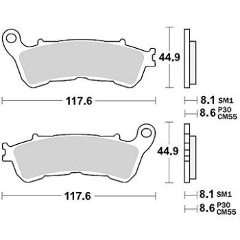 Braking brzdové destičky (semi-metalická směs SM1) (2ks) M501-188 (M501-188)