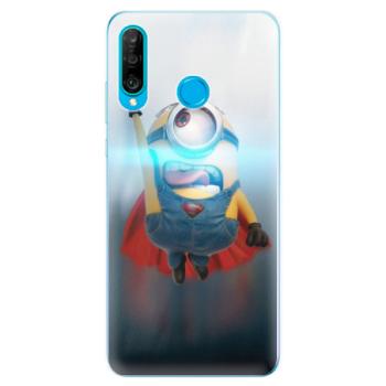 Odolné silikonové pouzdro iSaprio - Mimons Superman 02 - Huawei P30 Lite