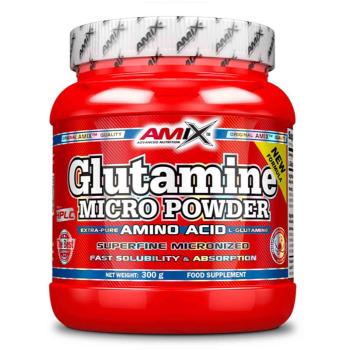 Amix L-Glutamine Micro Powder podpora tvorby svalové hmoty 300 g