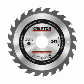 Pilový kotouč na dřevo Kreator, 160 mm, 24T