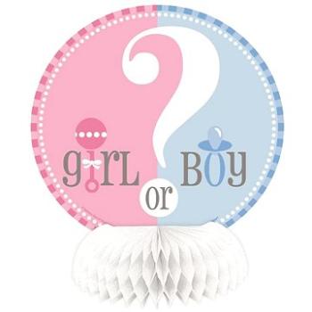 Dekorace na stůl gender reveal girl or boy - holka nebo kluk 4 ks (11179473991)