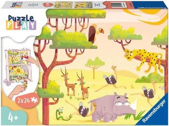 Puzzle Ravensburger 055944 Puzzle & Play Kaland a szafarin 2x24 db