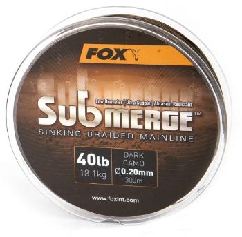 Fox splétaná šňůra submerge sinking braided mainline camo 300 m-průměr 0,16 mm / nosnost 11,3 kg