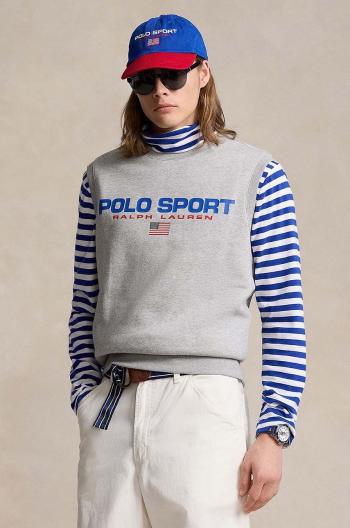 Tričko Polo Ralph Lauren šedá barva, 710938450