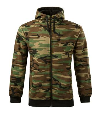 MALFINI Pánská mikina Camo Zipper - Maskáčová hnědá | XL