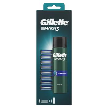 Gillette Mach3 Náhradní hlavice 8 ks + Comfort gel 200 ml