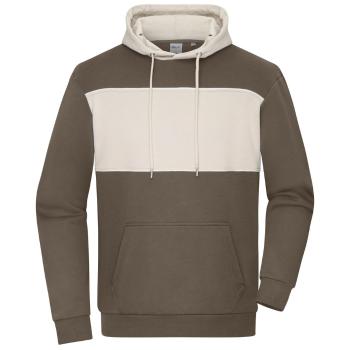 James & Nicholson (Daiber) Mikina s kontrastním pruhem 8051 - Muddy brown / pískovcová | S