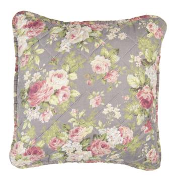 Taupe povlak na polštář s růžemi Roses - 40*40 cm Q188.020