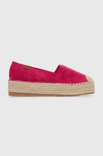 Espadrilky Answear Lab růžová barva, na platformě