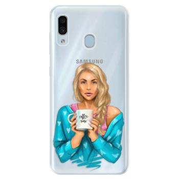 Silikonové pouzdro iSaprio - Coffe Now - Blond - Samsung Galaxy A30