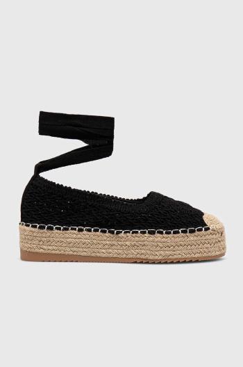 Espadrilky Answear Lab černá barva, na platformě