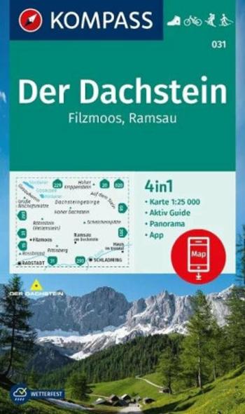 Dachstein, Ramsau, Filzmoos 1:25 000 / turistická mapa KOMPASS 031