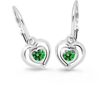 Cutie Jewellery Dětské srdíčkové náušnice C2752-10-X-2 zelená