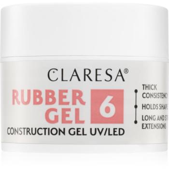 Claresa Rubber Gel Construction Gel UV/LED gelový lak pro prodloužení nehtů odstín 06 12 g