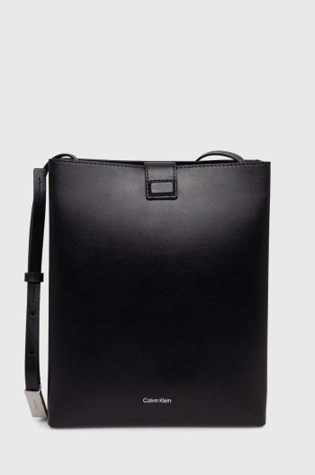 Kožená kabelka Calvin Klein černá barva, K60K612649