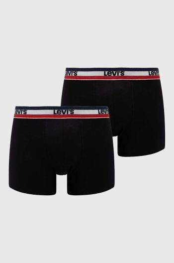 Boxerky Levi's 2-pack pánské, černá barva, 37149.0804-001