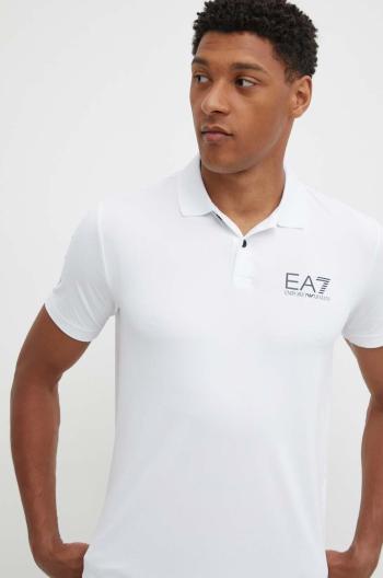 Tréninkové polo tričko EA7 Emporio Armani bílá barva, PJEMZ.8NPF23