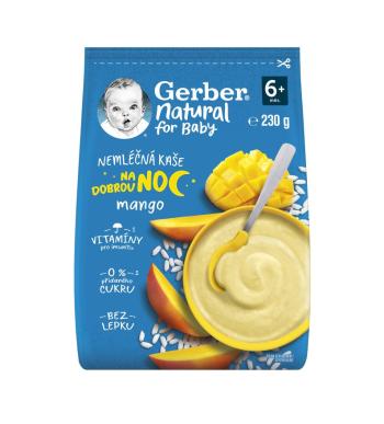 Gerber Natural Nemléčná kaše na dobrou noc mango 6m+ 230 g