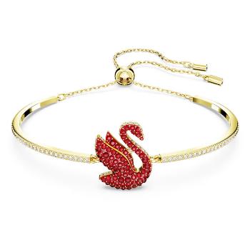 Swarovski Okouzlující pozlacený náramek s labutí Iconic Swan 5649774