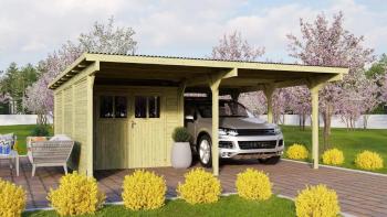 Dřevěný přístřešek / carport ECO 2B Lanitplast