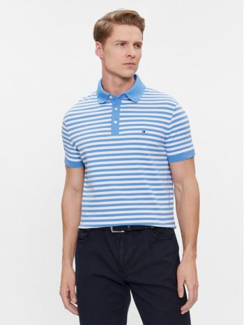 Tommy Hilfiger pánské modré pruhované polo tričko - XL (0A6)