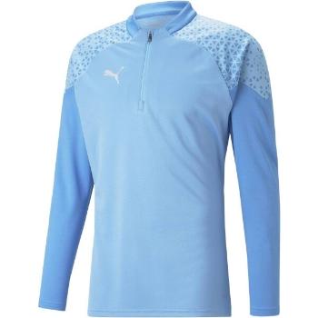 Puma TEAMCUP TRAINING 1/4 ZIP TOP Pánská sportovní mikina, světle modrá, velikost