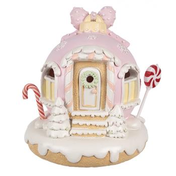 Cukrový domek s Led světýlky Gingerbread House  - 14*12*14 cm/ 3*AAA 6PR4352