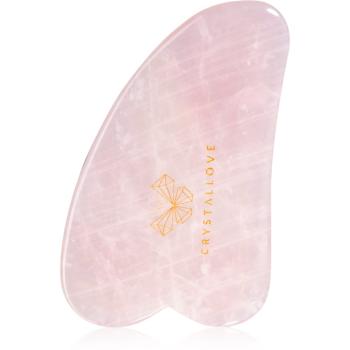 Crystallove Rose Quartz Gua Sha masážní pomůcka 1 ks