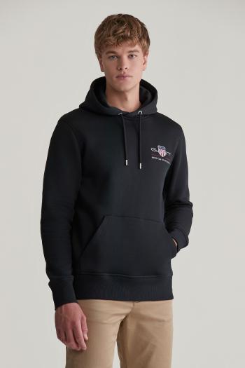 MIKINA GANT REG MEDIUM ARCHIVE SHIELD HOODIE BLACK