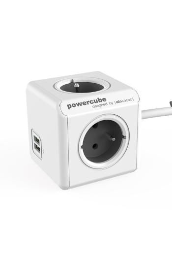 Allocacoc - Modulární rozbočka PowerCube Extended USB 1,5 m GREY