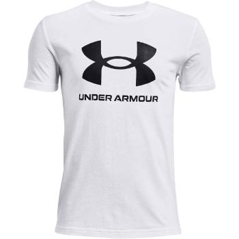 Under Armour SPORTSTYLE LOGO Chlapecké triko, bílá, velikost