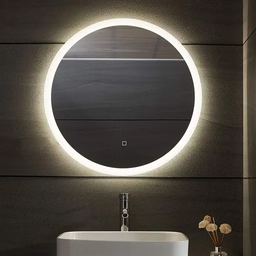 Aquamarin Koupelnové LED zrcadlo kulaté, 70 cm 86841