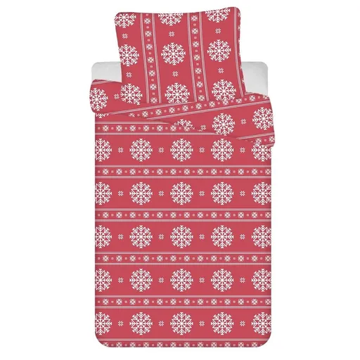 Jerry Fabrics Bavlněné povlečení s vločkami - 140 x 200 cm / 70 x 90 cm