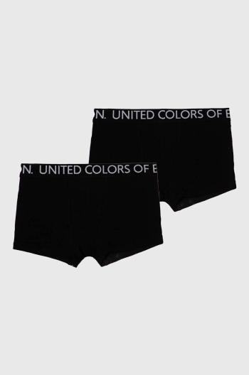 Dětské boxerky United Colors of Benetton 2-pack černá barva