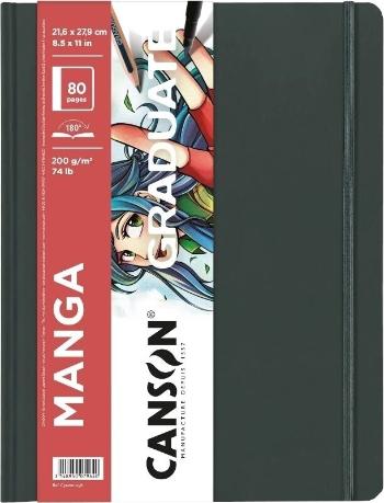 Canson Book Hardbound Long Side Graduate Manga Skicář 27,9 x 21,6 cm 200 g Portrait