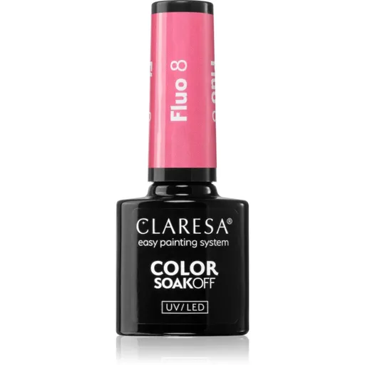 Claresa SoakOff UV/LED Color Fluo gelový lak na nehty odstín 8 5 g