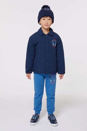 Dětské tepláky Kenzo Kids modrá barva, s potiskem, K60799