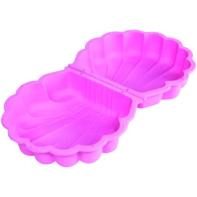 Pískoviště mušle s víkem růžové