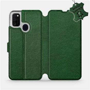 Flip pouzdro na mobil Samsung Galaxy M21 - Zelené - kožené -   Green Leather (5903516245758)