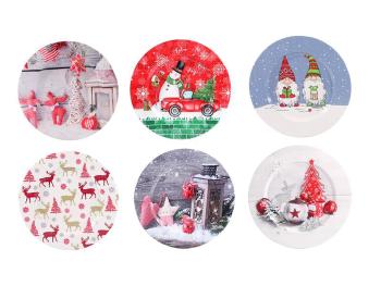 HIT Plechový vianočný podnos 33cm MIX motívov