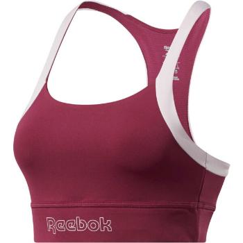 Reebok PIPING PACK BRALETTE Dámská sportovní podprsenka, vínová, velikost