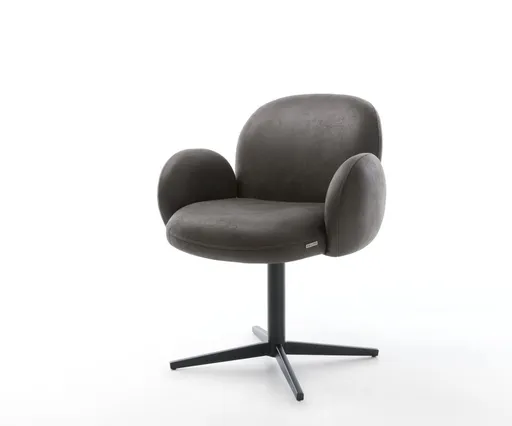 Jídelní židle Nube-Flex s područkami mikrovlákno antracit