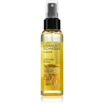 Avon Advance Techniques Ultimate Shine fixační sprej pro lesk a hebkost vlasů 100 ml