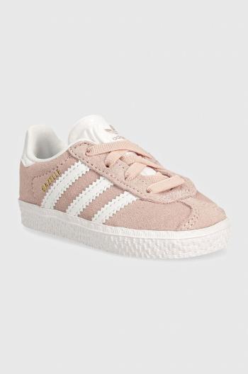 Dětské sneakers boty adidas Originals GAZELLE CF EL růžová barva, IH0336