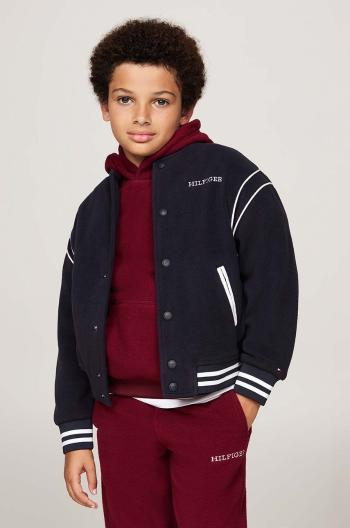 Dětská mikina Tommy Hilfiger tmavomodrá barva, vzorovaná, KS0KS00603