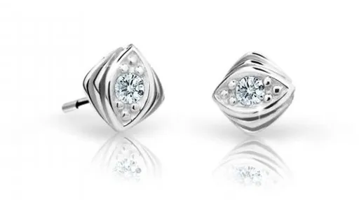 Cutie Jewellery Dětské náušnice z bílého zlata C1897-30-X-2 bílá