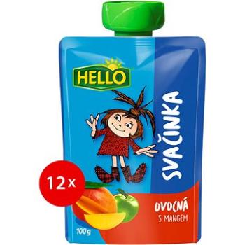 HELLO ovocná kapsička s mangem 12× 100 g (8590014639089)