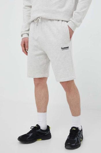 Kraťasy Hummel hmlLGC GABE SWEATSHORTS pánské, šedá barva, melanžové, 218997